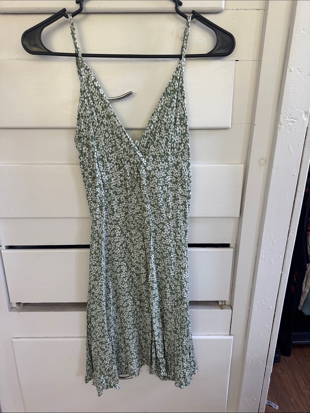 SHEIN Green Floral Slip Midi Dress